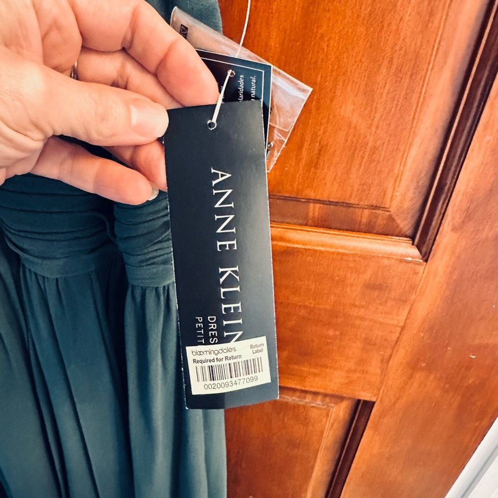 Anne Klein Teal Embellished Maxi Dress Cocktail Dress - NWT - Picture 7 of 10